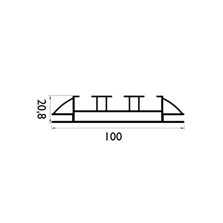 100 mm Çift Taraflı Profil Çizim