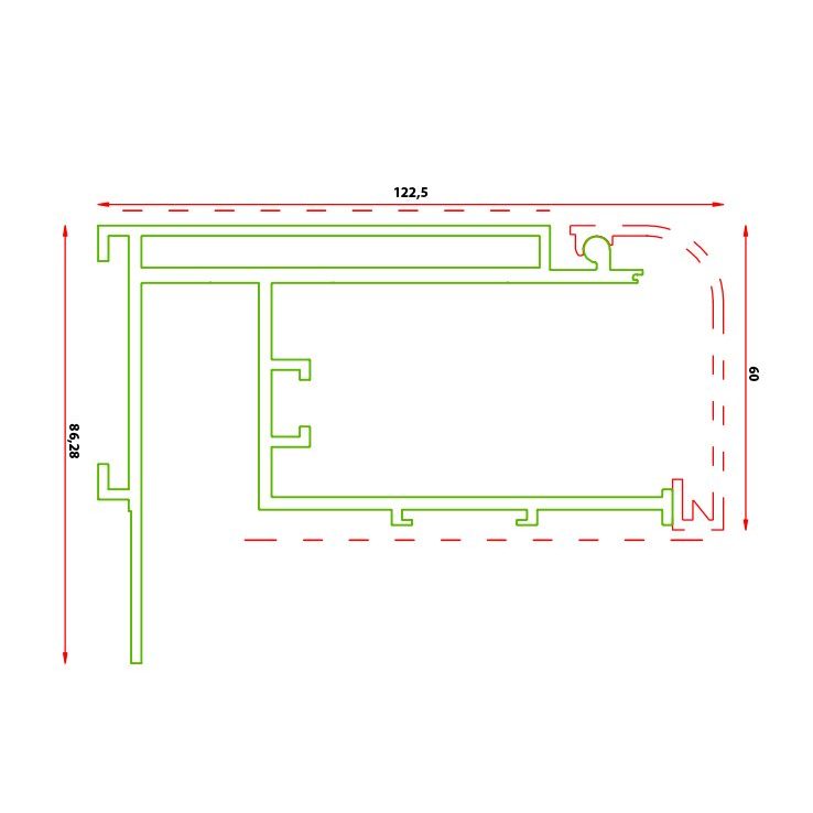 120 mm Vinil Profil Çizim