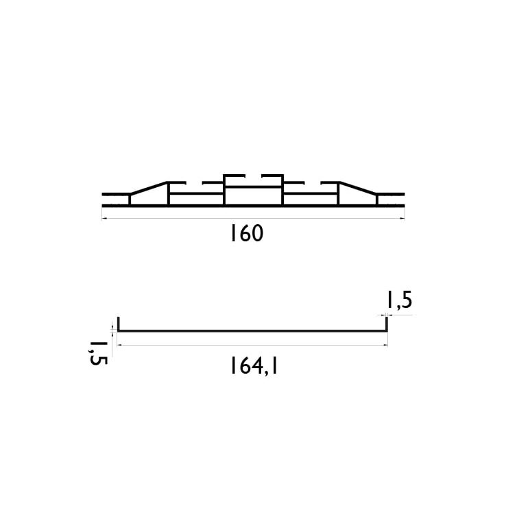 160 mm Çift Taraflı Profil Çizim